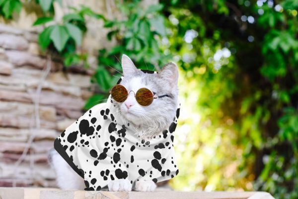 Cute Dalmatian Dog Costume, Dalmatians Print Hoodie Puppy Winter Halloween Cosplay Clothes Sweaters Outfits Pullover Pets' Sweatshirt Hoodies with Pocket for Small Dog XXS - 图片 7